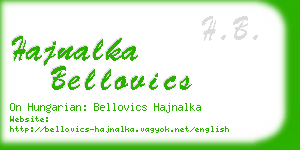 hajnalka bellovics business card